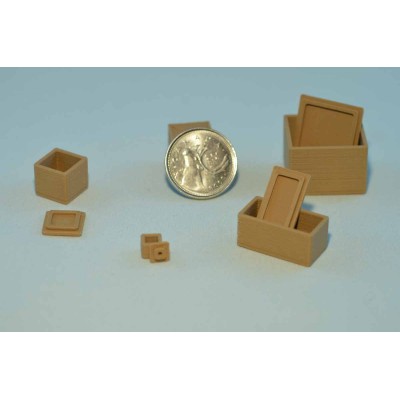 Miniature Transport Crate with smooth surface- 1/48 Scale ("O" Gauge)